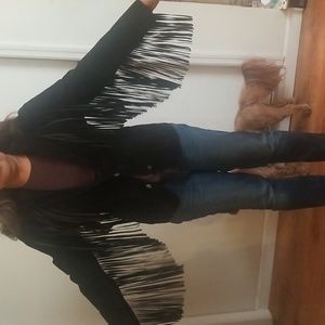 Suede leather jacket